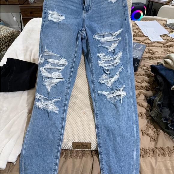 American Eagle Outfitters Denim - American Eagle Outfitters Light Blue Distressed Skinny Jeans
